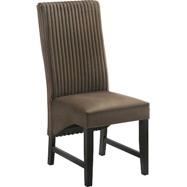 Laurenn Chocolate Upholstered Side Chair