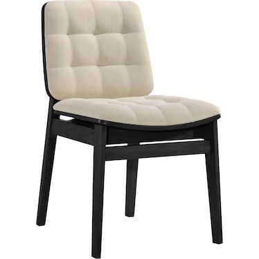Jovani Black & Cream Upholstered Dining Chair
