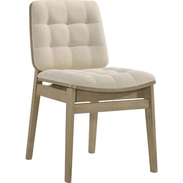 Jovani Natural Oak & Cream Upholstered Dining Chair