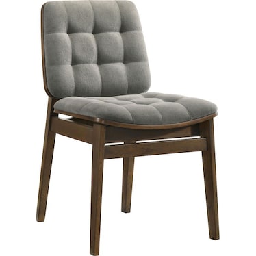 Jovani Walnut & Gray Upholstered Dining Chair