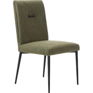 Lessie Green Boucle Dining Chair