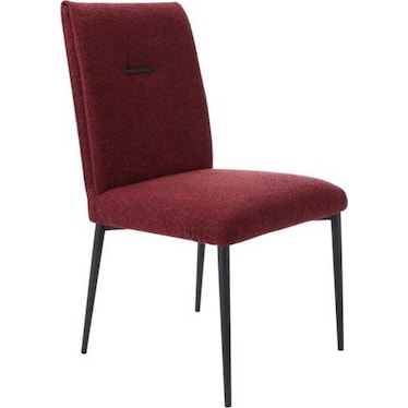 Lessie Burgundy Boucle Dining Chair