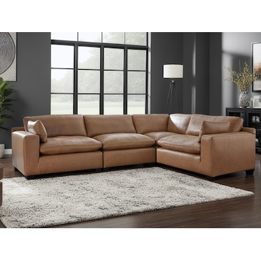 Dean Leather 4 Pcs Sectional