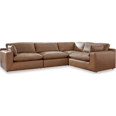 Dean Leather 4 Pcs Sectional