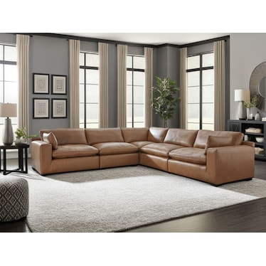 Dean Leather 5 Pcs Sectional