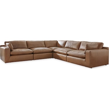 Dean Leather 5 Pcs Sectional