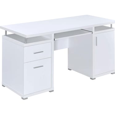Earvin White Desk White