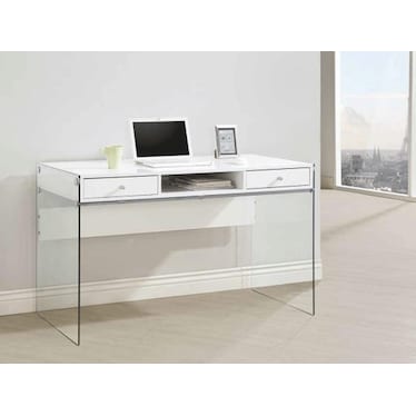 Romulo White Writing Desk