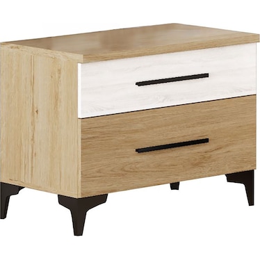 Diagonal Oak Nightstand