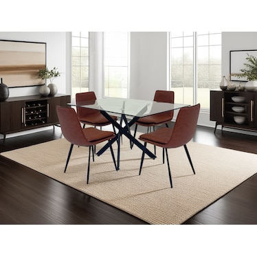 Dimitri Rectangular Coffee Dining 5 Pcs Set