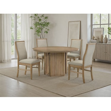 Kaia Round Dining 5 Pcs Set