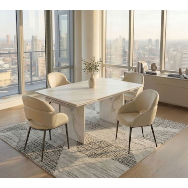 Georgia Beige Dining 5 Pcs Set