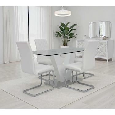 Burano & Veneto White Dining 5 Pcs Set