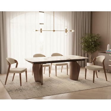 Yara Extendable Dining 5 Pcs Set