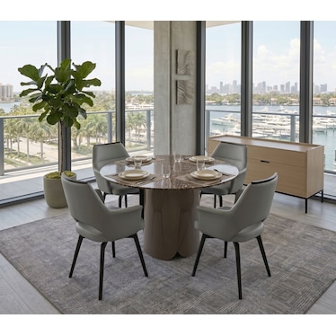 Renata Gray Dining 5 Pcs Set