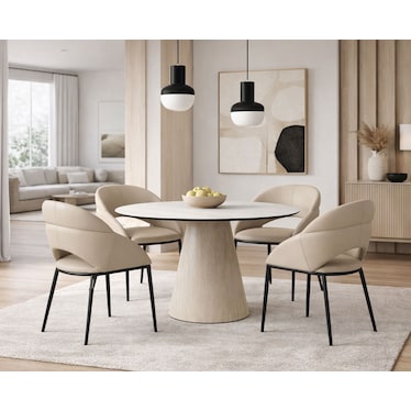 Bodhi Beige Dining 5 Pcs Set
