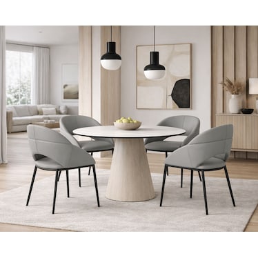 Bodhi Gray Dining 5 Pcs Set