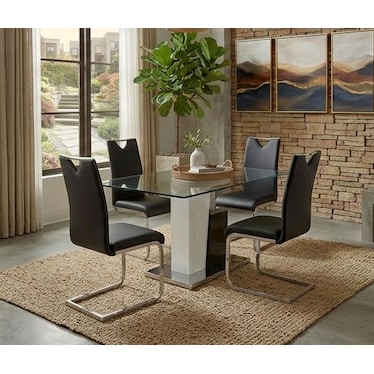 Dana Black Dining 5 Pcs Set
