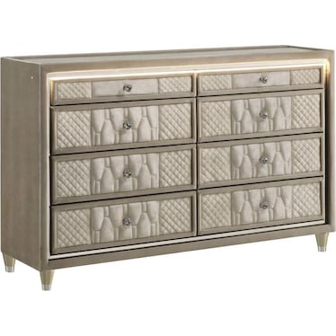 Thaddeus Ivory & Camel LED Dresser
