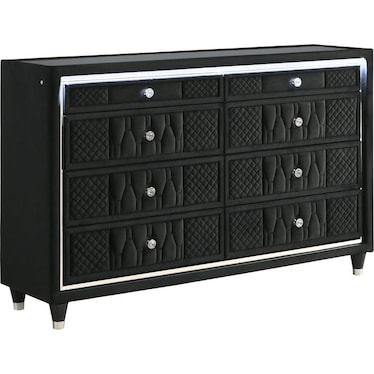 Thaddeus Black LED Dresser