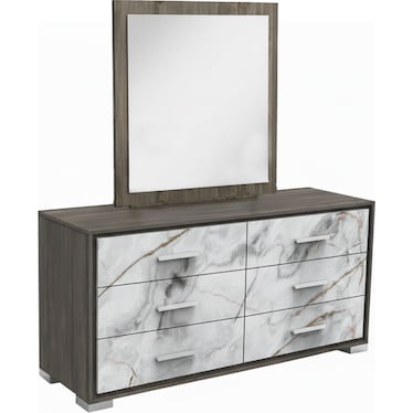 Bellagio Dresser & Mirror 2 Pcs Set