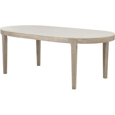 Ariston 84" Oval Cultured Marble Top Dining Table