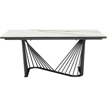 Roma Ceramic Top 74" Extendable Dining Table