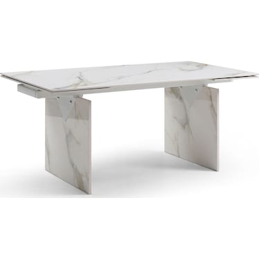 Georgia Ceramic Top 74" Extendable Dining Table