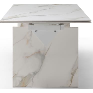 Georgia Ceramic Top 74" Extendable Dining Table