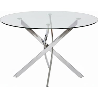 Bravo Chrome 45" Dining Table