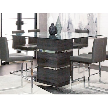 Gamma Charcoal Dining Table