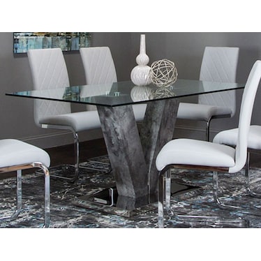 Veneto 63" Grey Dining Table