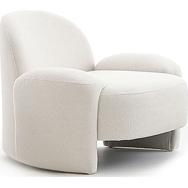 Fabi White Boucle Upholstered Chair