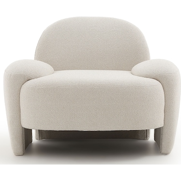 Fabi White Boucle Upholstered Chair