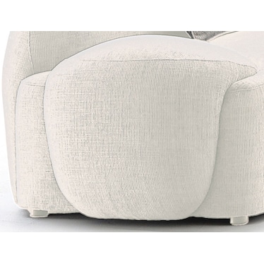 Fabi White Boucle Upholstered Sofa w/ 2 Pillows