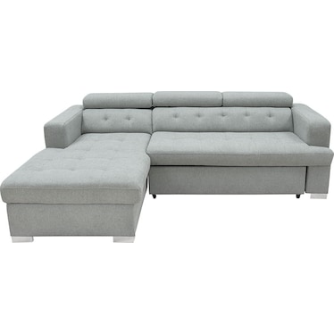 Fleming Popstitch Dove Right Sleeper Sectional