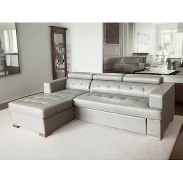 Fleming Gray Right Sleeper Sectional