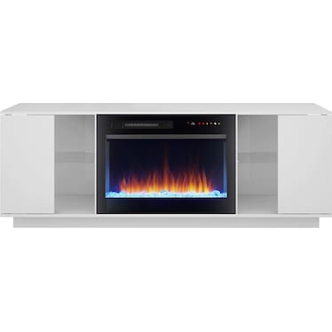 Flex Lex White 62" Electric Fireplace