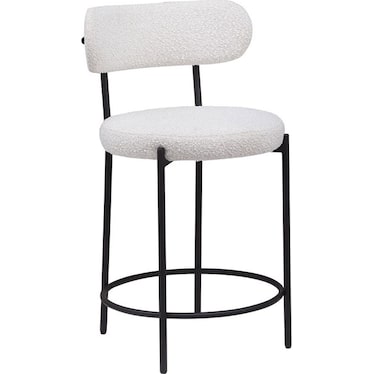 Gael Cream Boucle 25" Counter Stool