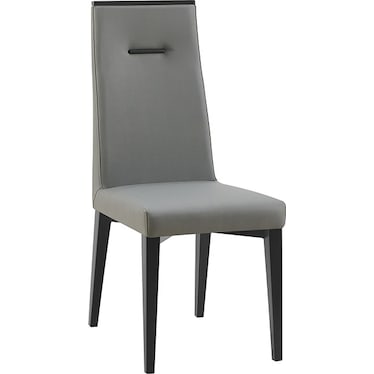 Giselle Dark Gray & Black Side Chair