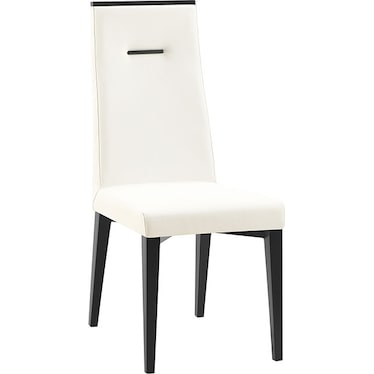 Giselle White & Black Side Chair