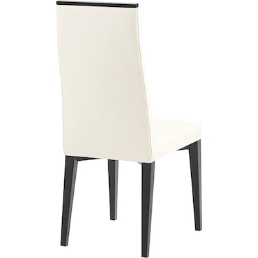 Giselle White & Black Side Chair