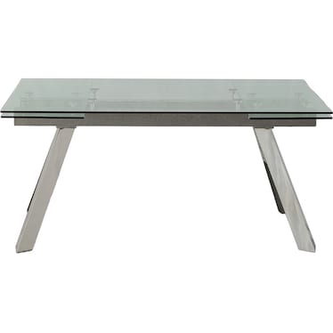 Giselle Glass 95" Extendable Dining Table