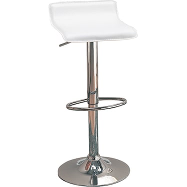 Glee White Adjustable Stool