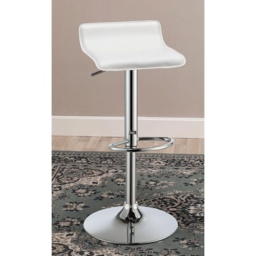 Glee White Adjustable Stool