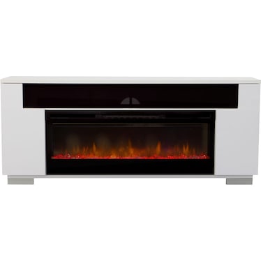 Haley White 76" Electric Fireplace