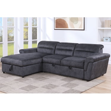 Hannes Left Storage Chaise Sleeper Sectional