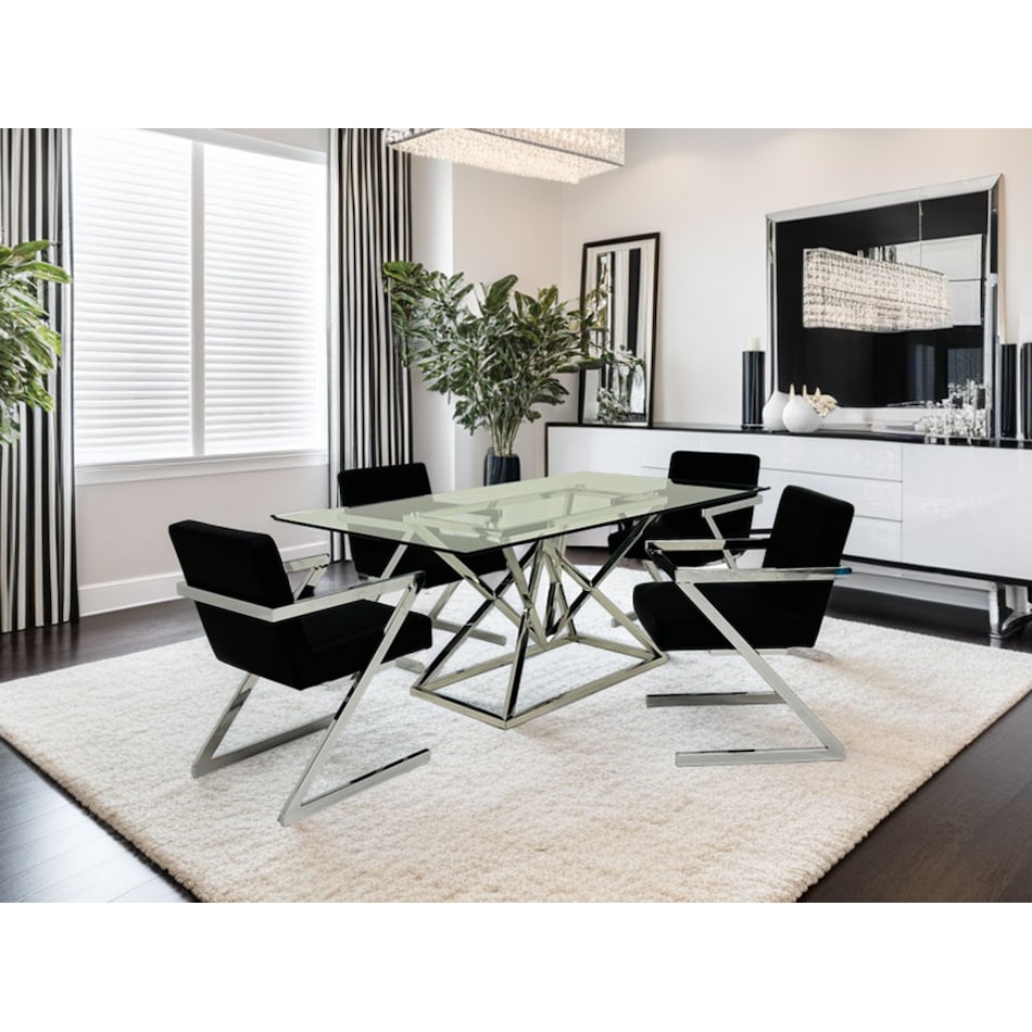 harlow dining sets blk pcs  