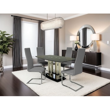 Imperial Gray Dining 5 Pcs Set