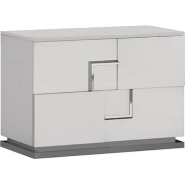 Infinity White Nightstand